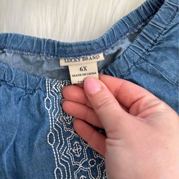 GIRLS LUCKY BRAND SHIRT SIZE 6X - Picture 2 of 2
